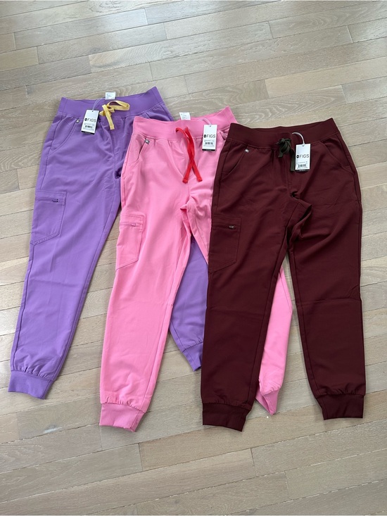 Figs Pants - FIGS Zamora Joggers - Wild Iris, Sunrise Pink, Walnut